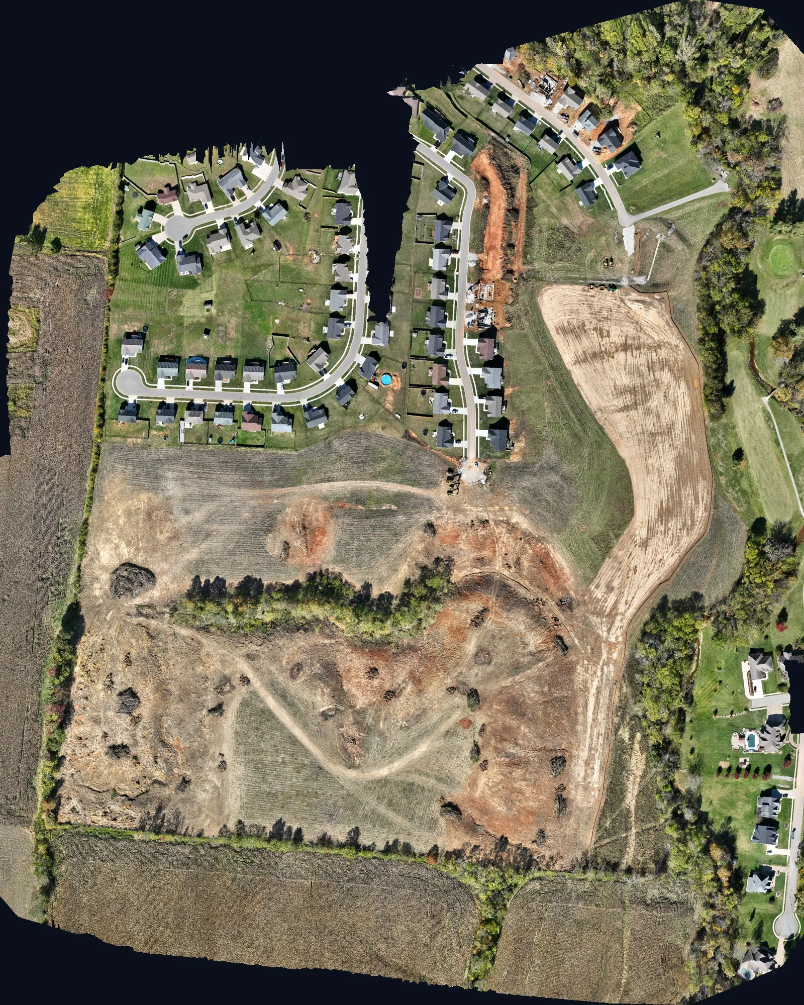 Residential Development Progress Monitoring orthomosaic — October 2023